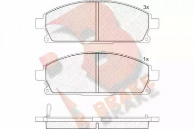 R BRAKE rb1521200 -  Комплект тормозных колодок, дисковый тормоз